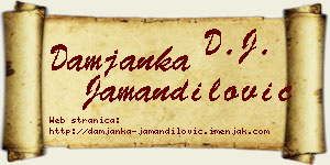 Damjanka Jamandilović vizit kartica